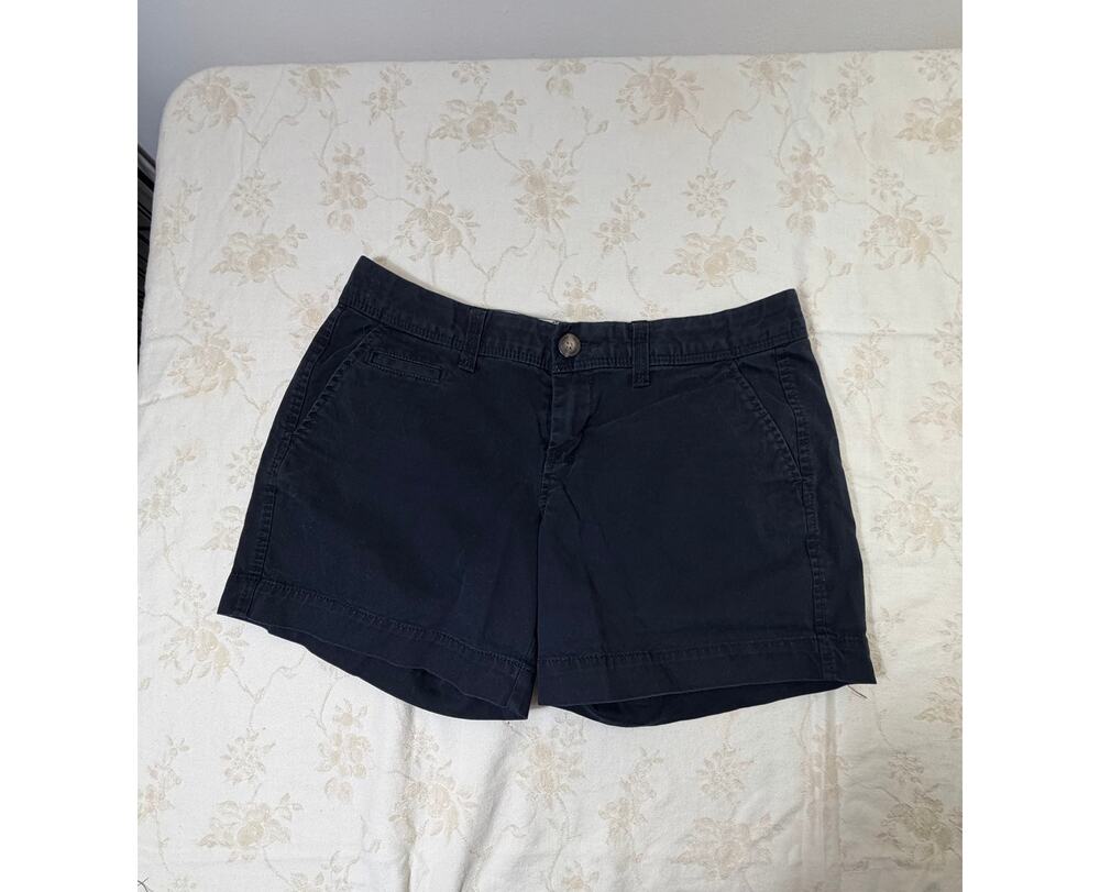 Old Navy Women's Perfect 5 Inch Shorts Size 2 Navy Blue Low Rise Stretch Chino